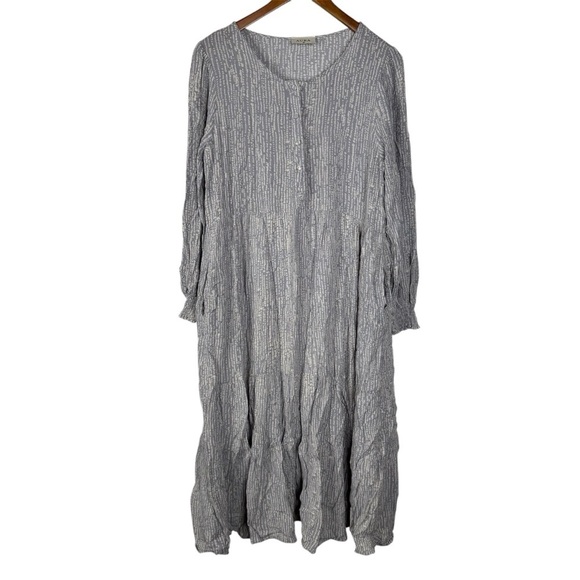 Aura Speckled Long Sleeve Midi Dress Size Medium - Picture 1 of 5